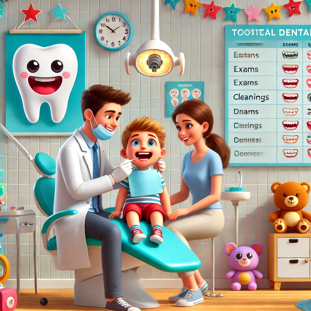 how much does a pediatric dental exam cost